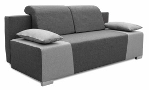 Schlafsofa mit Bettkasten Kordoba Graphit/Grau