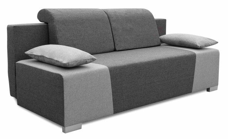 Schlafsofa mit Bettkasten Kordoba Graphit/Grau