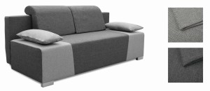 Schlafsofa mit Bettkasten Kordoba Graphit/Grau