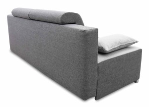 Schlafsofa mit Bettkasten Kordoba Grau/Cream