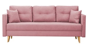 Schlafsofa mit Bettkasten Lahti Rosa