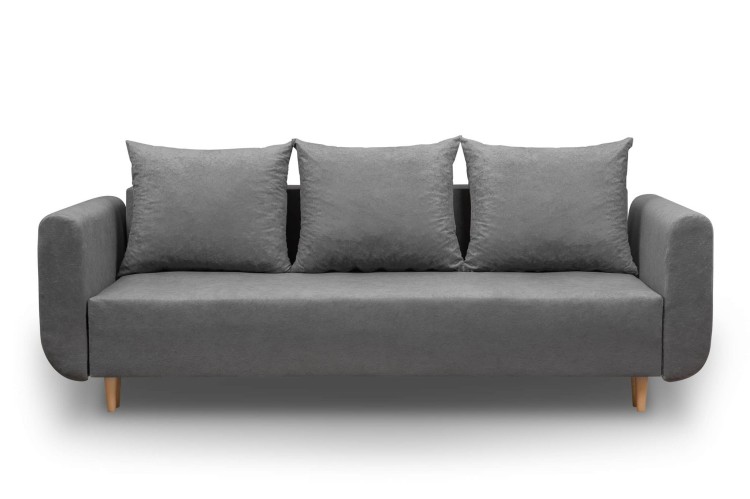 Schlafsofa mit Bettkasten Lugo Grau