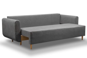 Schlafsofa mit Bettkasten Lugo Grau
