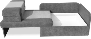 Ecksofa mit Schlaffunktion 90x200 Maxi Graphit/Grau