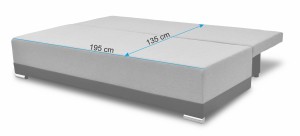Schlafsofa mit Bettkasten Orlean PLUS Grau