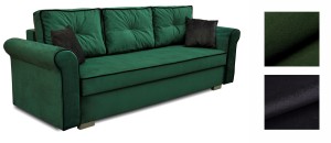 Schlafsofa mit Bettkasten Pele Dunkelgrün