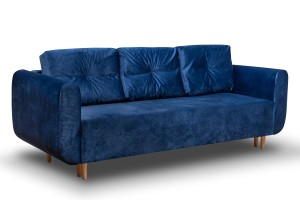 Schlafsofa mit Bettkasten Seville Dunkelblau
