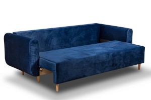 Schlafsofa mit Bettkasten Seville Dunkelblau