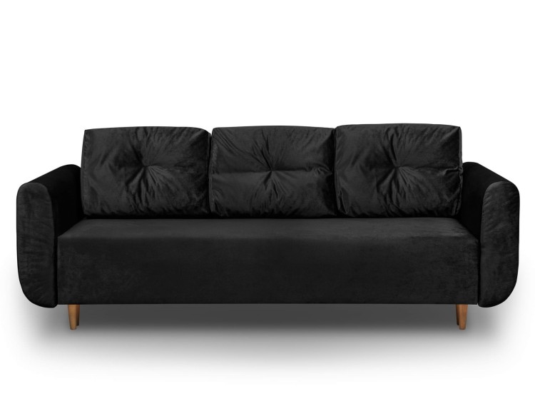 Schlafsofa mit Bettkasten Seville Schwarz
