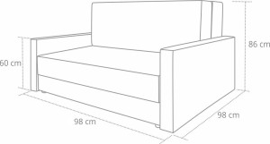 Schlafsessel mit Bettkasten Tedi 1 Schwarz/Grün