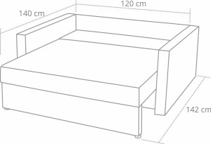 Schlafsessel mit Bettkasten Tedi 2 Schwarz/Grün