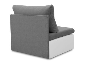 Kleines Einzelschlafsofa mit Bettkasten Toledo Grau/Weiß