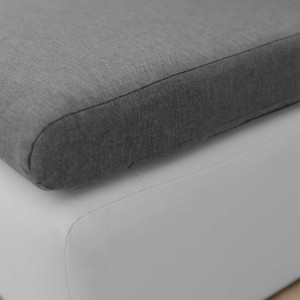 Kleines Einzelschlafsofa mit Bettkasten Toledo Grau/Weiß