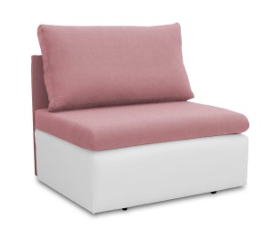 Kleines Einzelschlafsofa mit Bettkasten Toledo Rosa/Weiß
