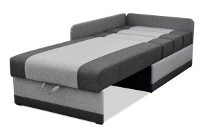 Ecksofa mit Schlaffunktion und Bettkasten Vaxer Ecksofa Navy Blau/Grau