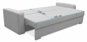 Sofa mit Schlaffunktion Vigo Grau