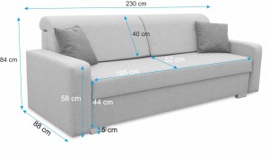Sofa mit Schlaffunktion Vigo Grau