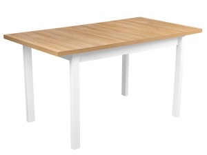 Klapptisch ALB1L 120/150x80 Weiß/Eiche Grandson