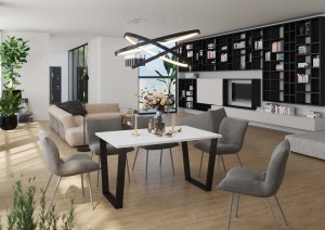 Loft Tisch Cezar 138x67 Weiß