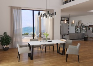 Loft Tisch Cezar 185x90 Weiß