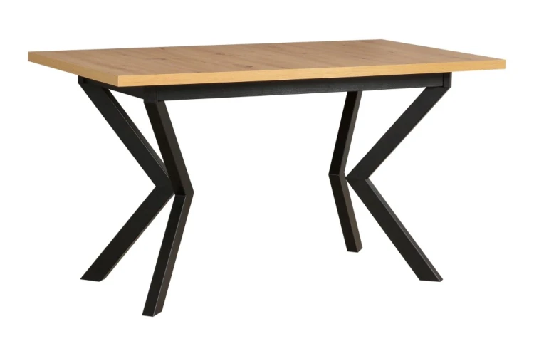 Klapptisch 140/180x80 IKON 4 Schwarz/Eiche Artisan