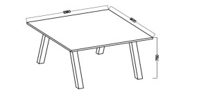 Lofttisch Kleo 138x90 Eiche Artisan