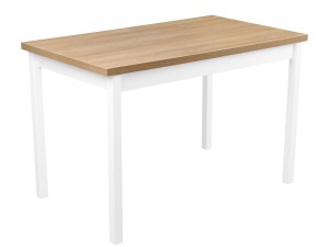 Holztisch MAX3L 120x70 Weiß/Eiche Grandson