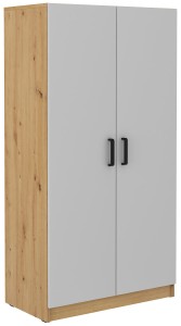 Schrank mit Einlegeböden Malta 107 2D Grau/Eiche Artisan
