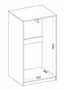 Kleiderschrank Malta 108 2D Eiche Artisan