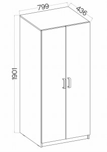 Malta 111 2D Aktenschrank Eiche Artisan/Grau