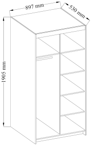 Zweitüriger Kleiderschrank Elena Sonoma Eiche