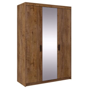 Dreitüriger Kleiderschrank mit Spiegel Elena Eiche Lefkas
