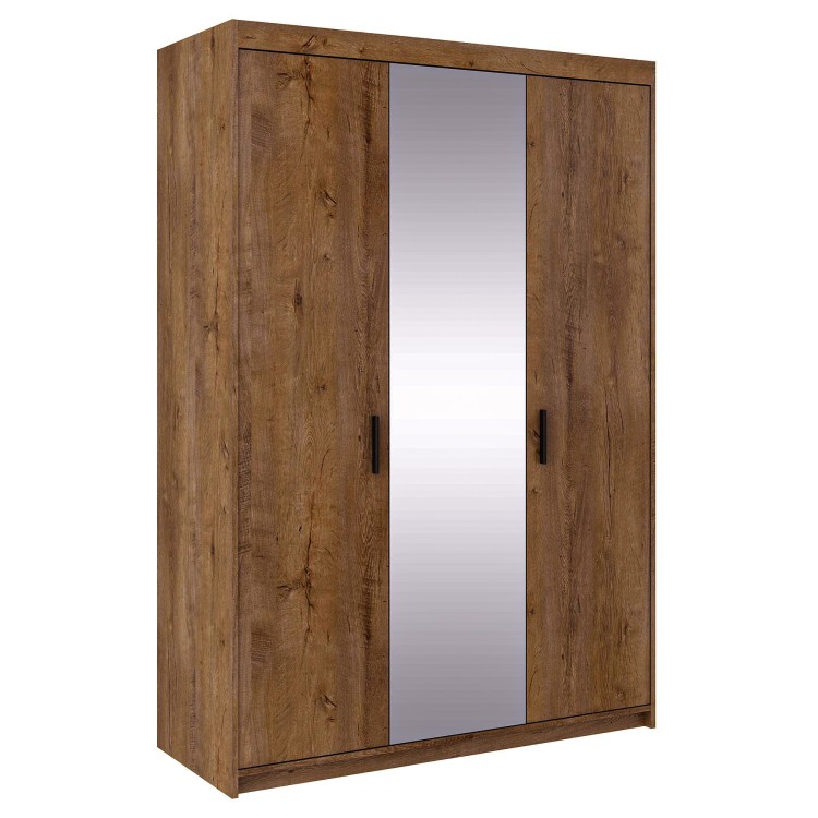 Dreitüriger Kleiderschrank mit Spiegel Elena Eiche Lefkas