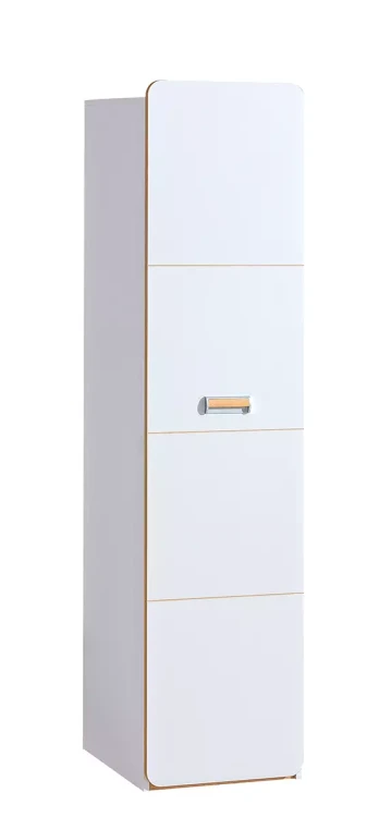 Schrank 45 cm mit Einlegeböden Lorento 02 Weiß/Nasch-Eiche