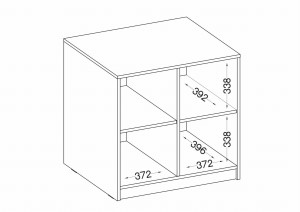 Offener Schrank Malta 101 Hellgrau