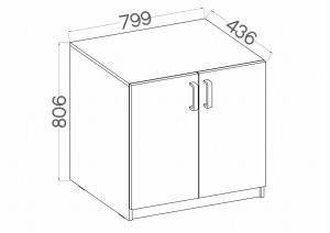 Kabinett Malta 102 2F Artisan Eiche/Grau