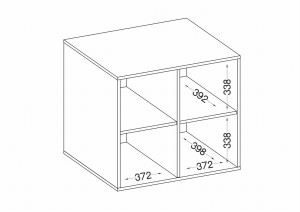 Offener Hängeschrank Malta 103 Eiche Artisan