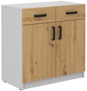 Büroschrank mit Schubladen Malta 105 2F 2S Artisan Eiche/Grau