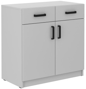 Büroschrank mit Schubladen Malta 105 2F 2S Hellgrau