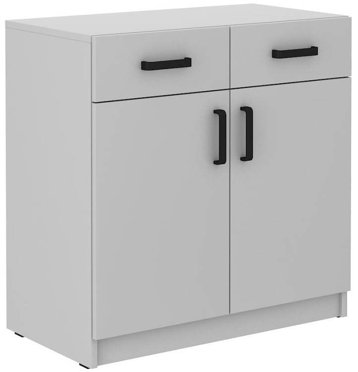 Büroschrank mit Schubladen Malta 105 2F 2S Hellgrau