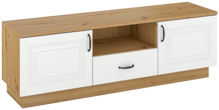 RTV-Schrank Flawia 150 2D1S Weiß/Artisan