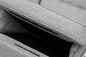 Ohrensessel mit Fußhocker Denver Türkis