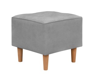 Ohrensessel mit Fußhocker Denver Light Grey