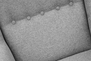 Ohrensessel mit Fußhocker Denver Light Grey