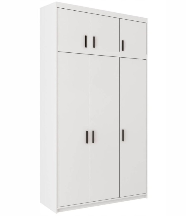 3-türiger Kleiderschrank Elena 3D WH03 mit Erweiterung NAEL WH03 Weiß