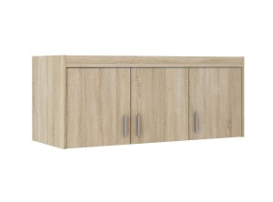Dreitüriger Kleiderschrank mit Spiegel und Aufsatz Elena Sonoma Eiche