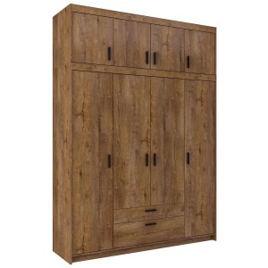 4-türiger Kleiderschrank Elena 4D DL04 mit Erweiterung NAEL DL04 Eiche Lefkas