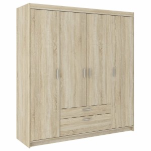 4-türiger Kleiderschrank Elena 4D SO04 mit Aufsatz NAEL SO04 Eiche Sonoma