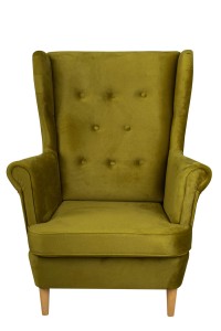 Ohrensessel mit Fußhocker Floki Grün