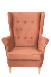 Ohrensessel mit Fußhocker Floki Rosa